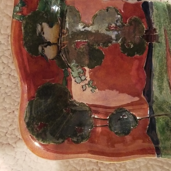 1930s Vintage Royal Winton Grimwades ByzantaWare Dish Arborine Kookaburras - Picture 4 of 17